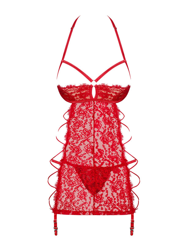 Red Lace Chemise Obsessive Rediosa — Open Cup