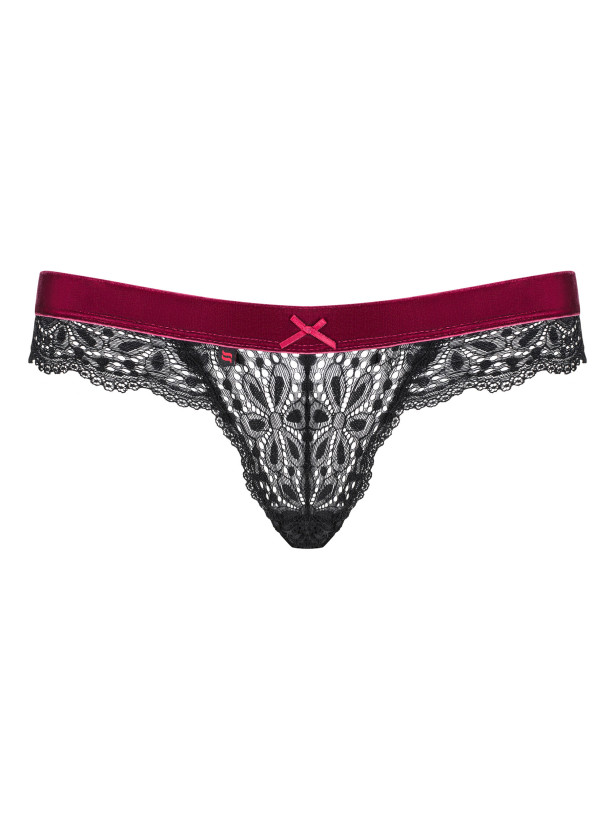 Obsessive Rossita Reizvolle Spitzenslips mit farbigen Akzenten