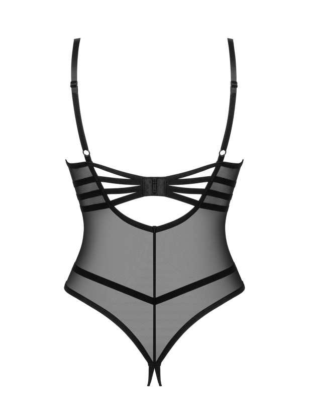 Obsessive Roxelia See-through Black Cupless Crotchless Teddy