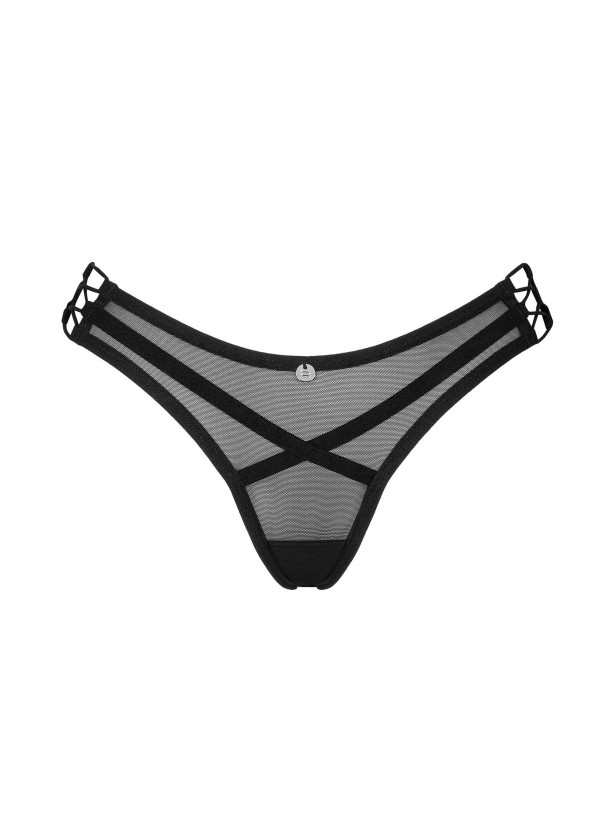 Black Mesh Thong Obsessive Roxelia — Sheer Detail
