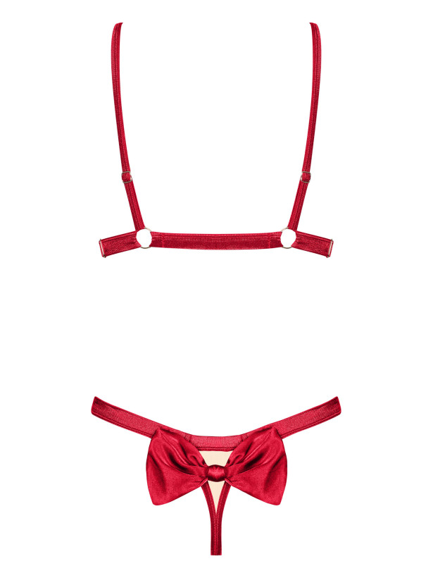 Red Lingerie Set Obsessive Rubinesa — Bows