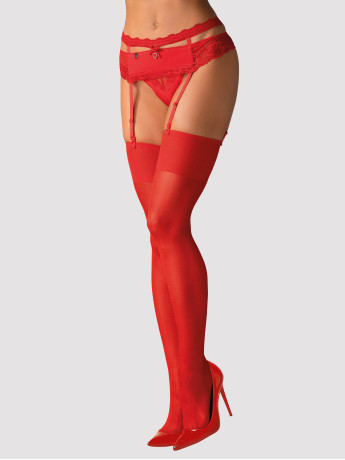 Red Stockings Obsessive S800 — Sheer Thigh Highs