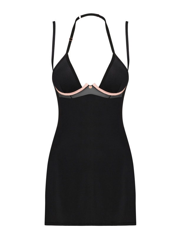 Black Lingerie Set Obsessive Selinne — Chemise Set