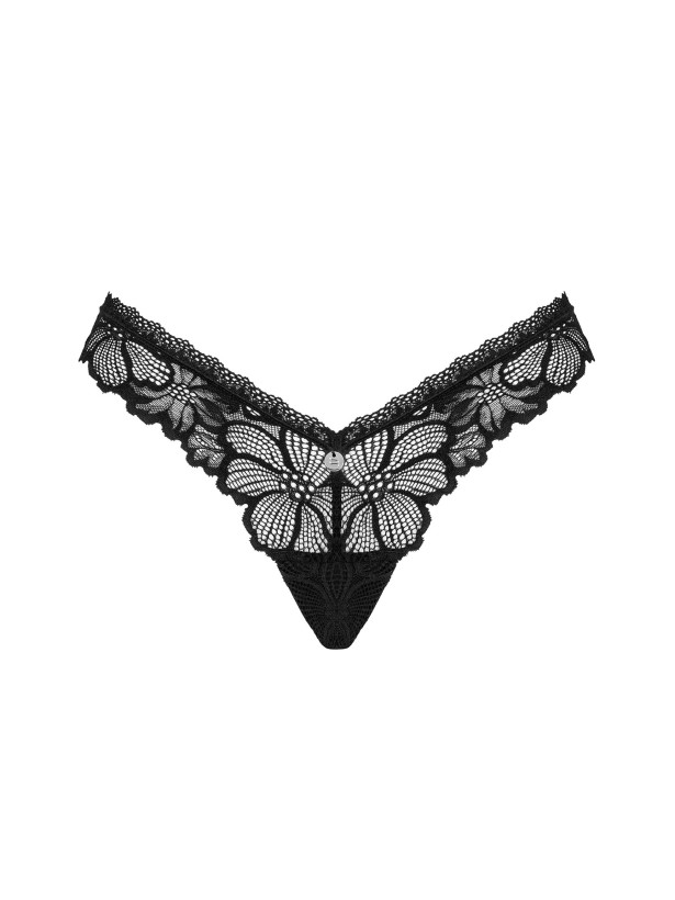 Black Lace Panties Obsessive Serafia — Floral Detail