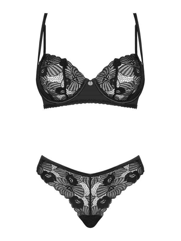 Black Lingerie Set Obsessive Serena Love — Lace