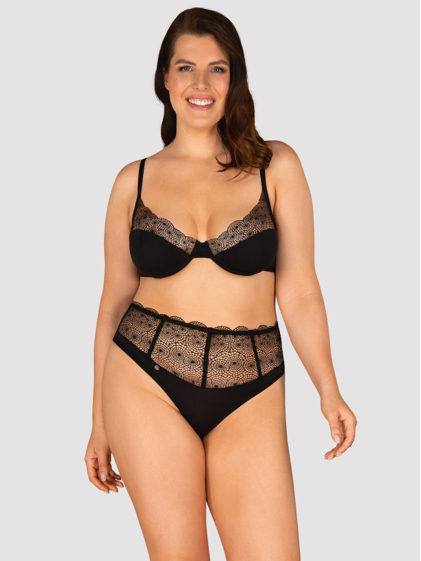 Black Lingerie Set Obsessive Sharlotte — High Waisted