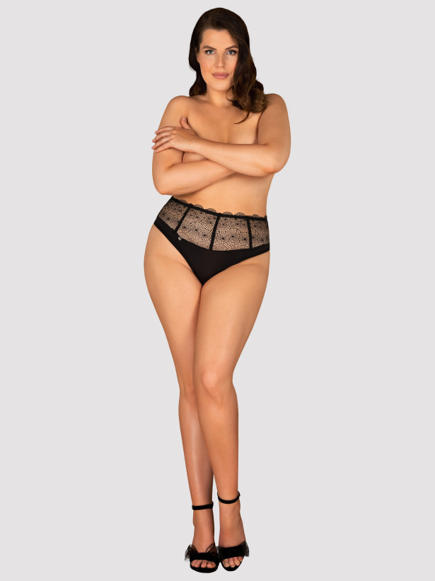 Black Lace Panties Obsessive Sharlotte — High Waist
