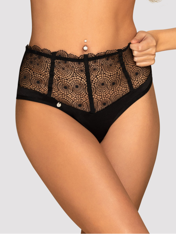 Black Lace Panties Obsessive Sharlotte — High Waist