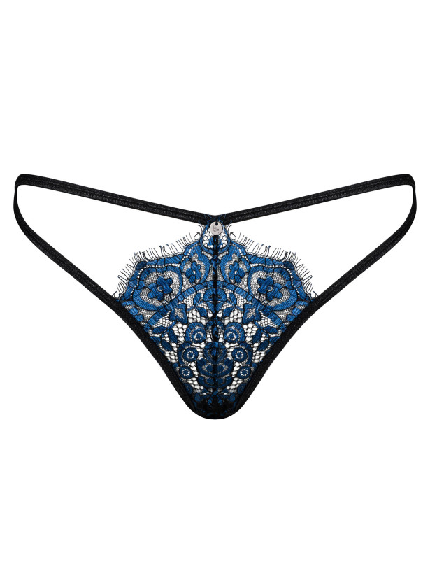 Blue Lace Thong Obsessive Yassmyne — Strappy Lingerie