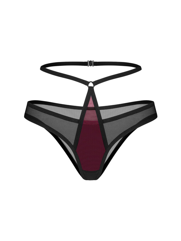 Black Burgundy Panties Obsessive Exquisite Parisel — Straps