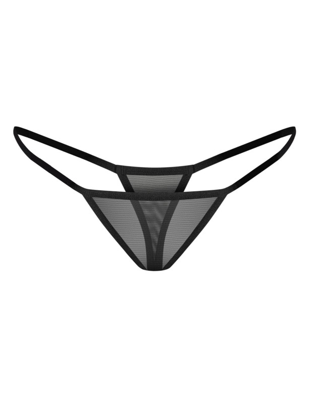 Black Mesh Thongs Obsessive Exquisite Parisel — Minimalist Design