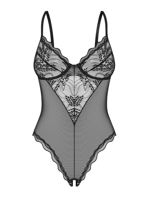 Black Lace Bodysuit Obsessive Exquisite Perisia — Open Access