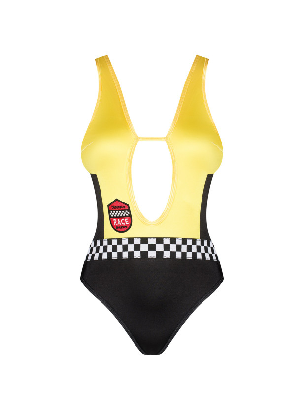 Yellow Bodysuit Obsessive Rallien — Sporty Teddy