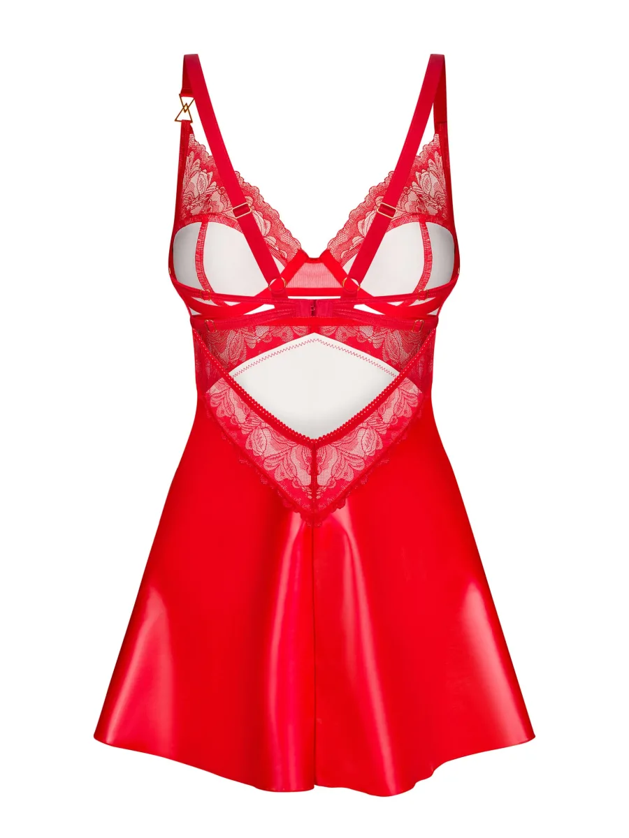 Red Babydoll and Thong Set Obsessive Aliosa