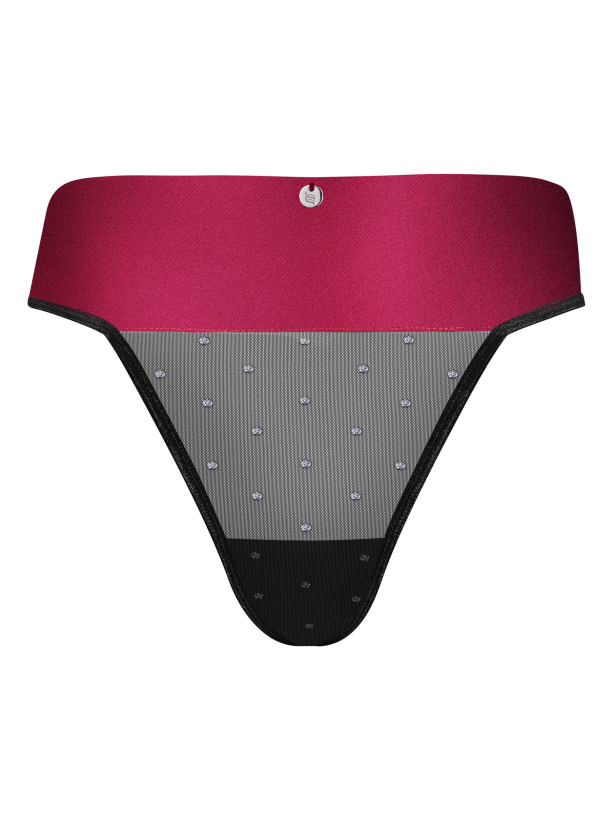 Red Black Thong Obsessive Tienesy — Bow