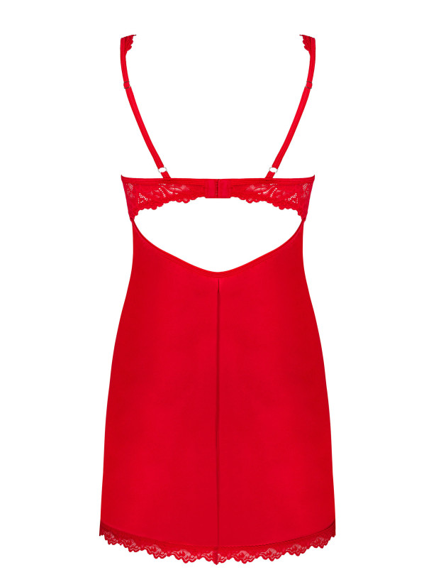 Red Chemise Set Obsessive Amor Cherris — Underwired Lace