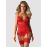 Red Corset Set Obsessive Lovica — Lace Trim