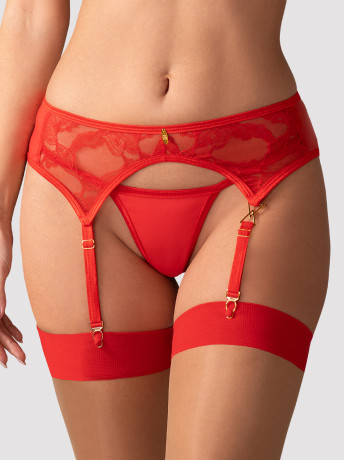 Red Garter Belt Obsessive Aliosa — Lace