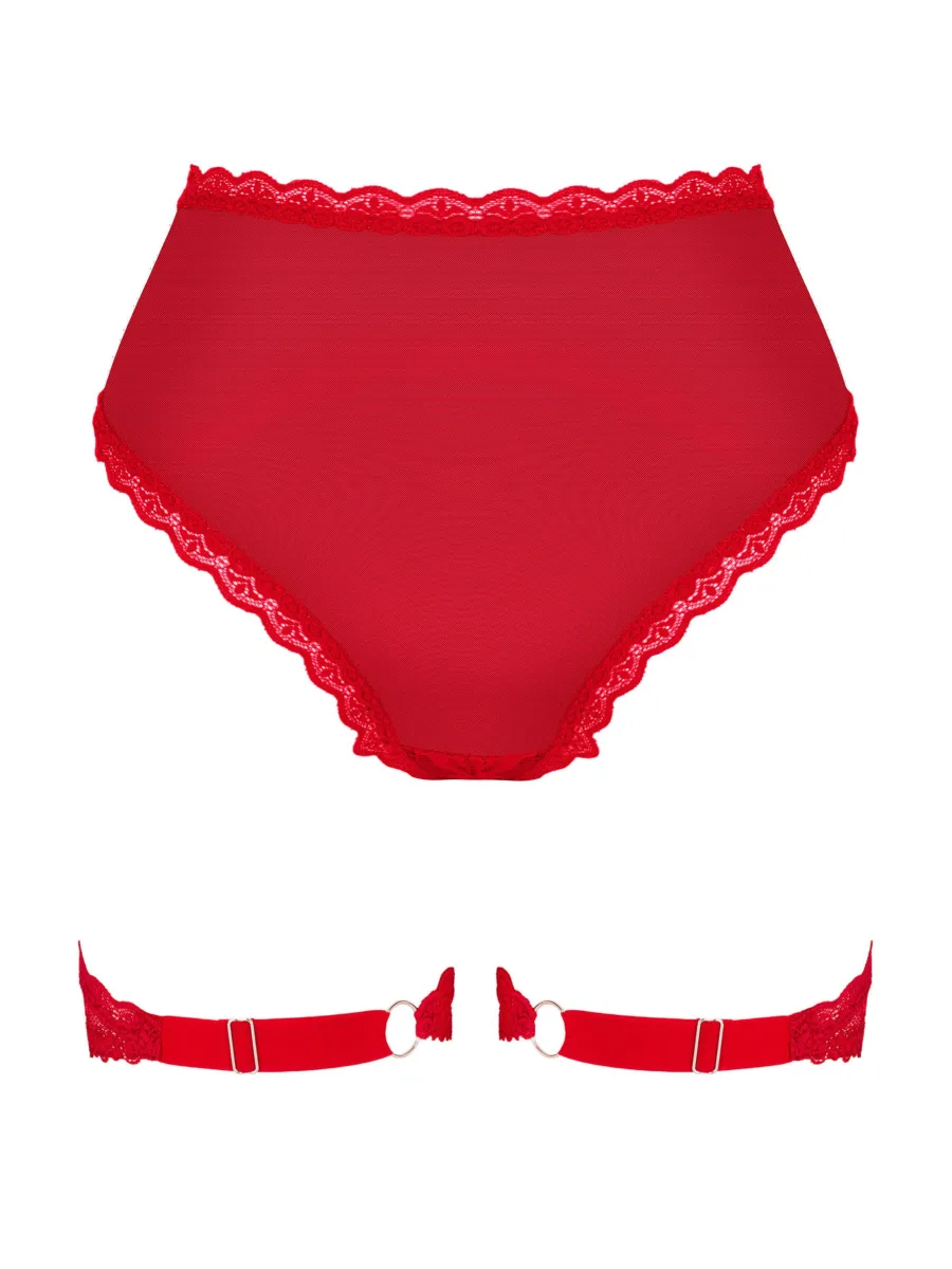 Obsessive Belovya Roter Spitzen-Strapsstring