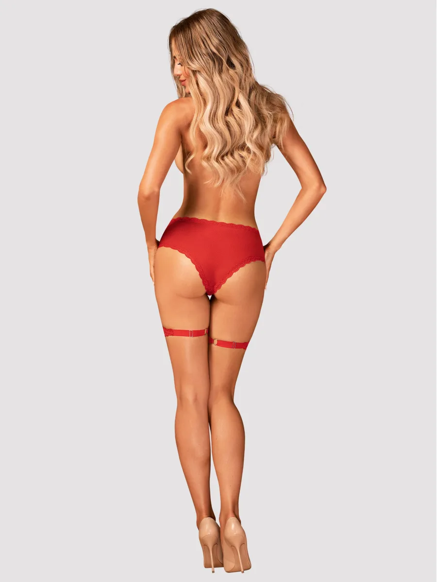 Obsessive Belovya Roter Spitzen-Strapsstring