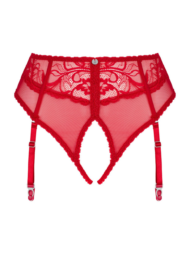 Red Garter Panty Obsessive Dagmarie — Open Crotch