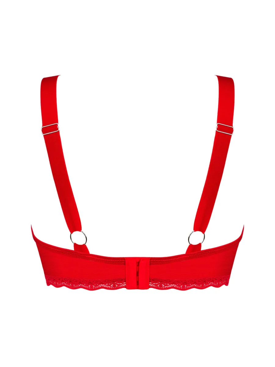 Red Lace Bra Obsessive Belovya — Underwired