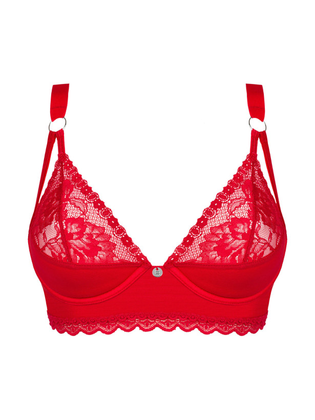 Red Lace Bra Obsessive Belovya — Underwired