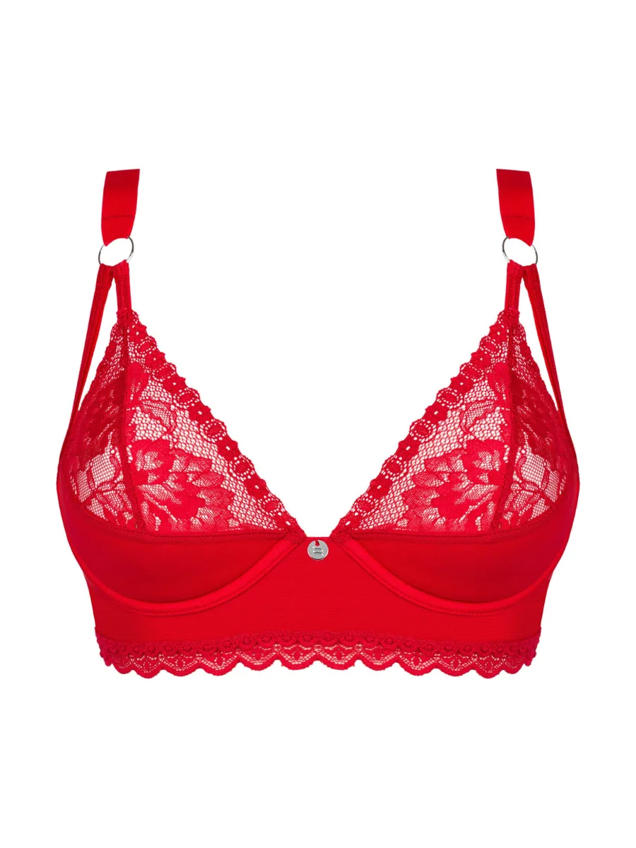 Red Lace Bra Obsessive Belovya — Underwired