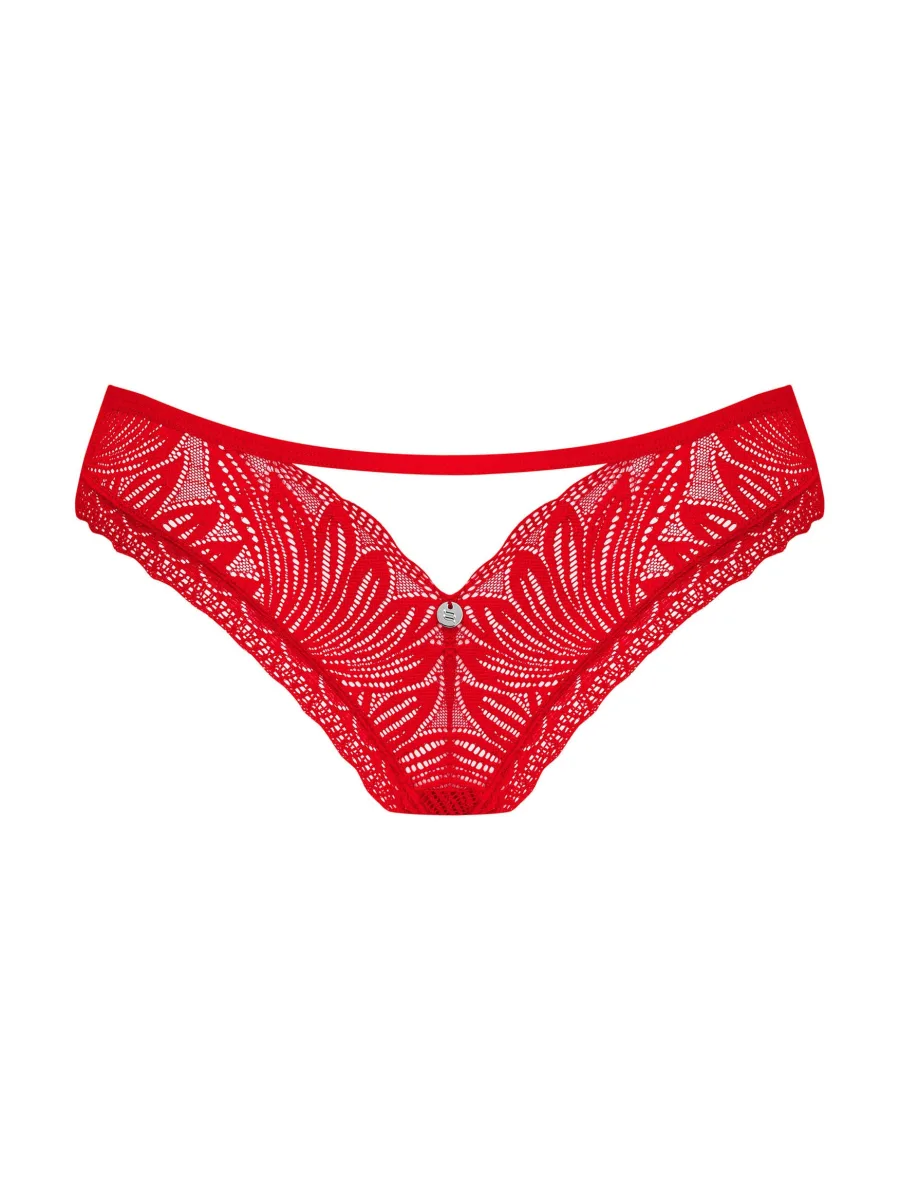 Red Lace Briefs Obsessive Chilisa — Heart Detail