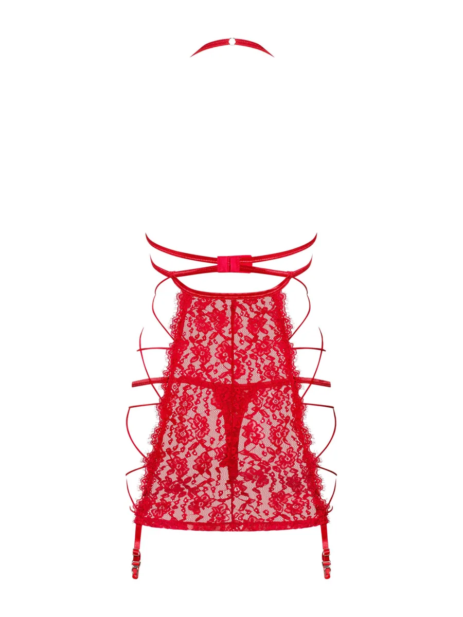Red Lace Chemise Obsessive Rediosa — Open Cup