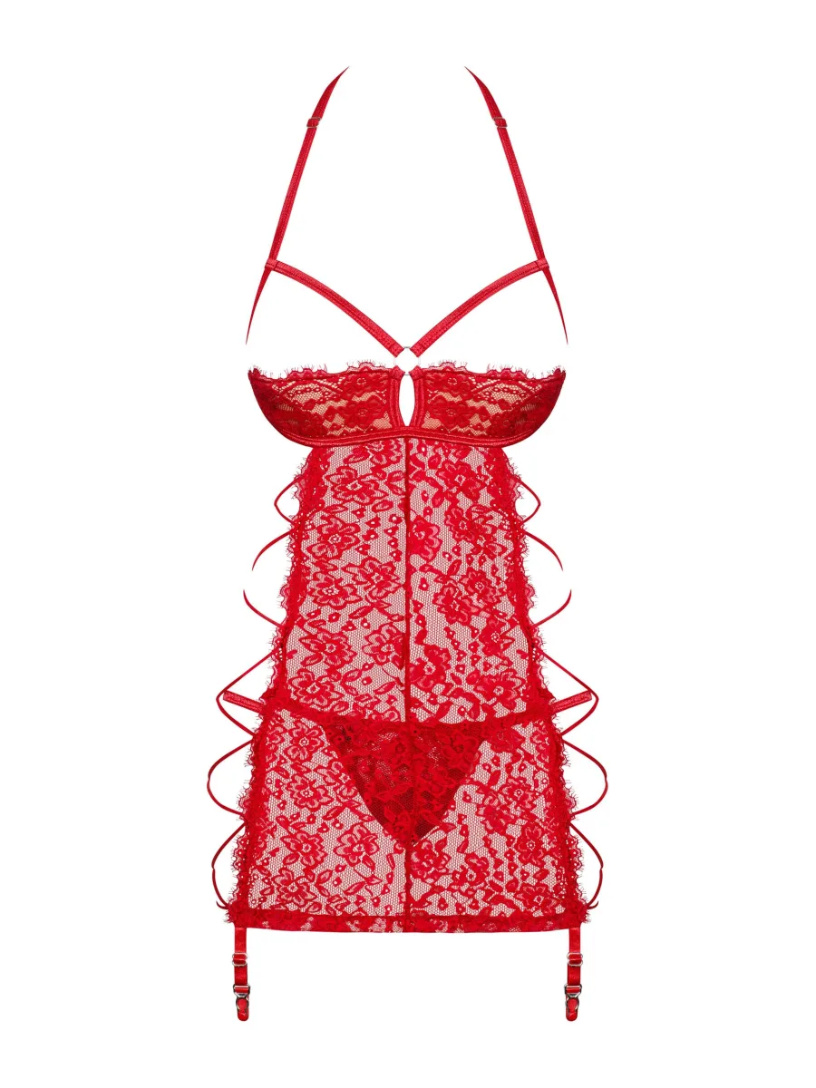 Red Lace Chemise Obsessive Rediosa — Open Cup