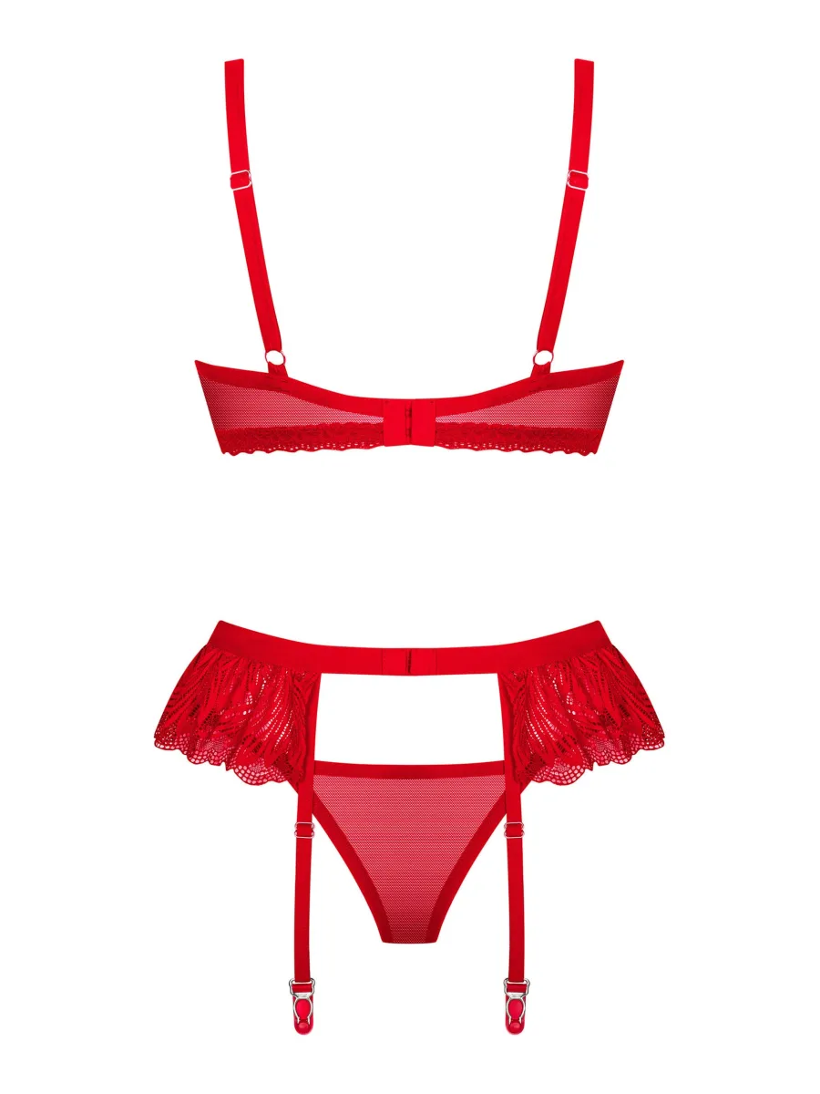 Red Lingerie Set Obsessive Chilisa — Lace