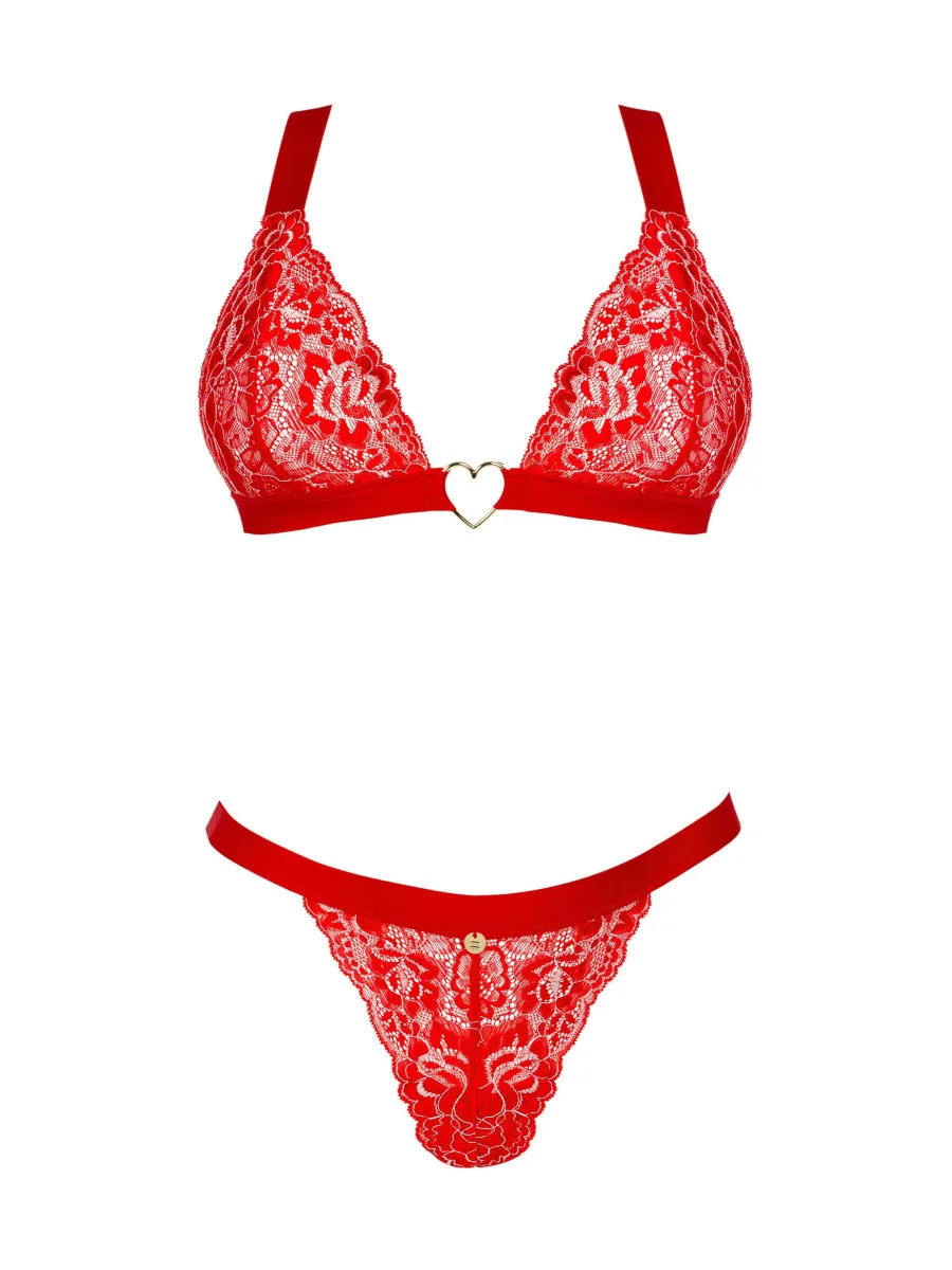 Red Lingerie Set Obsessive Elianes — Lace 2-Piece