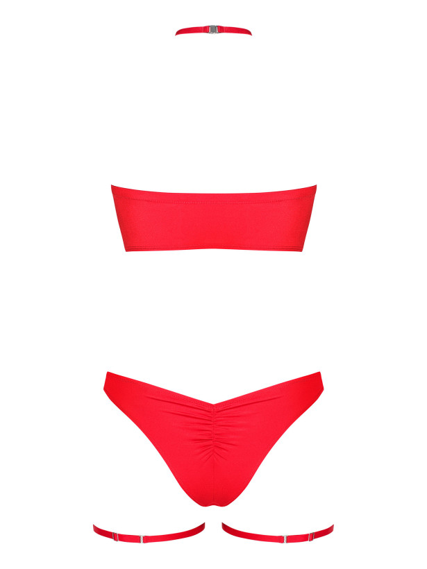 Red Lingerie Set Obsessive Kissmas — 4-Piece Festive Outfit