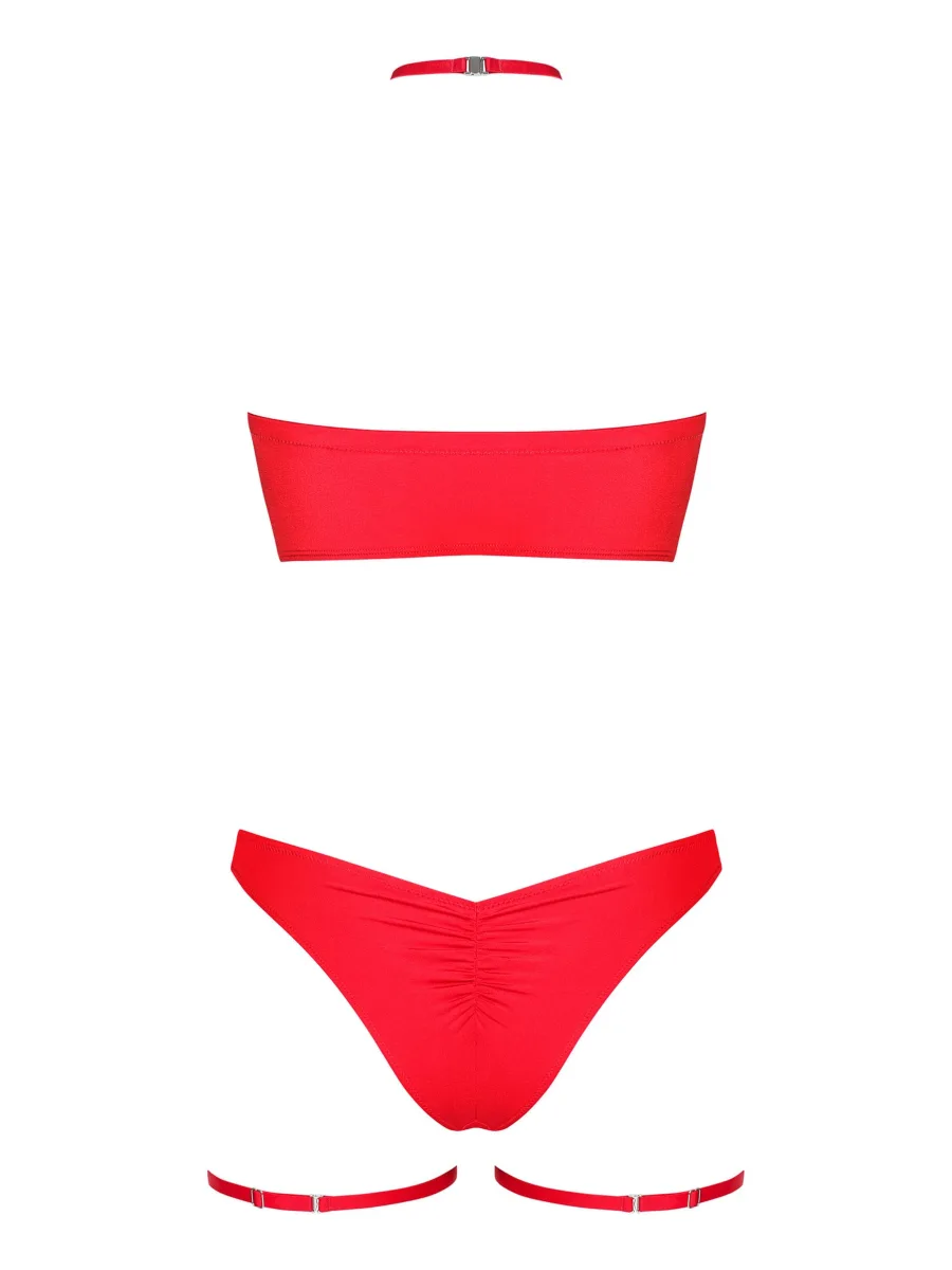 Red Lingerie Set Obsessive Kissmas — 4-Piece Festive Outfit