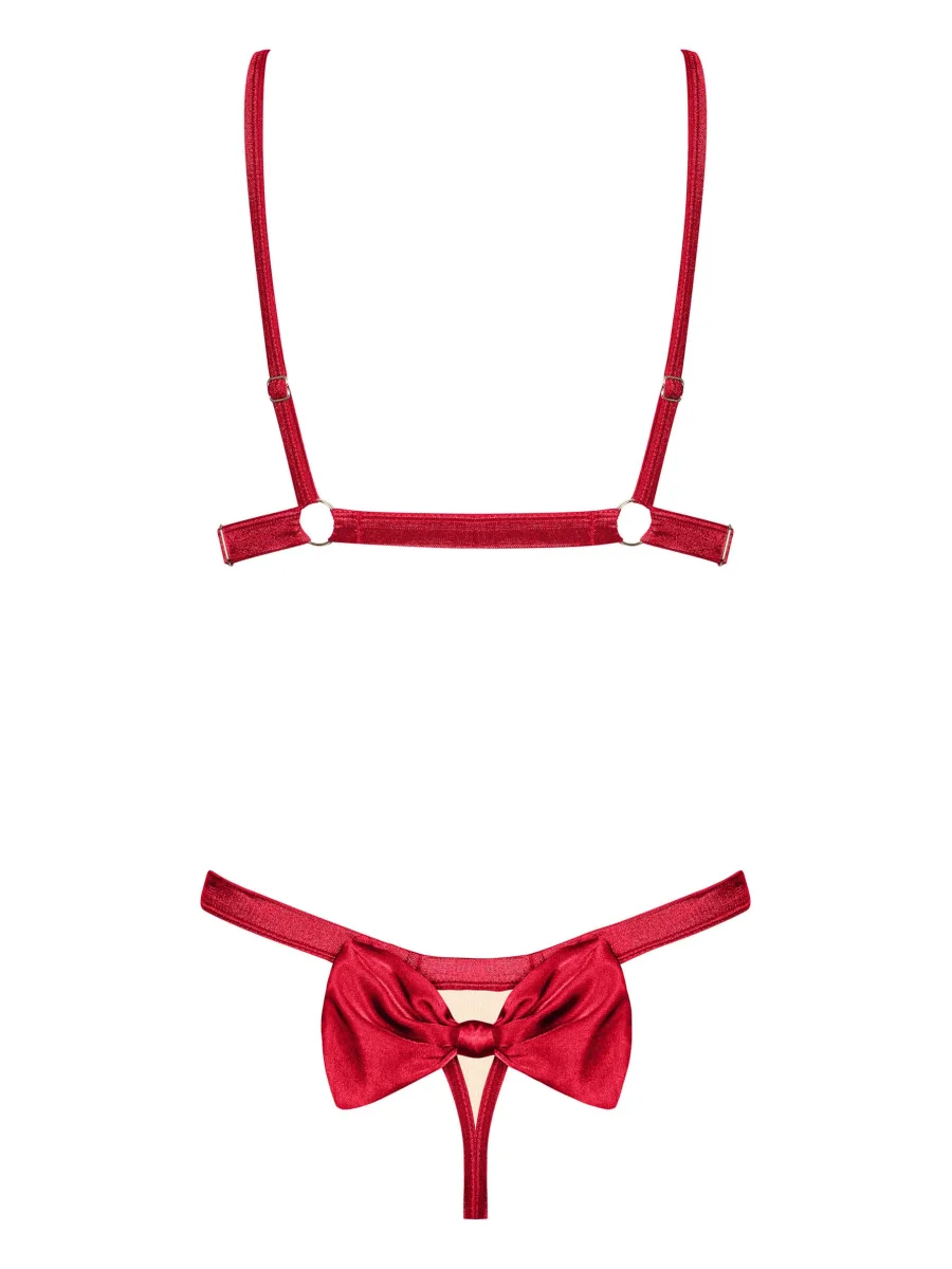 Red Lingerie Set Obsessive Rubinesa — Bows