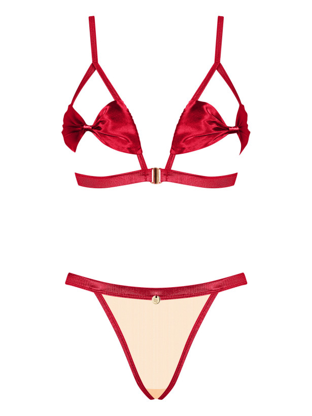 Red Lingerie Set Obsessive Rubinesa — Bows