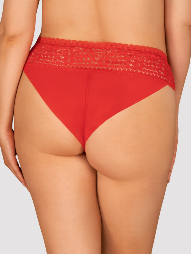 Obsessive Blossomna Panties: Rote Spitzenhöschen mit klassischem Schnitt