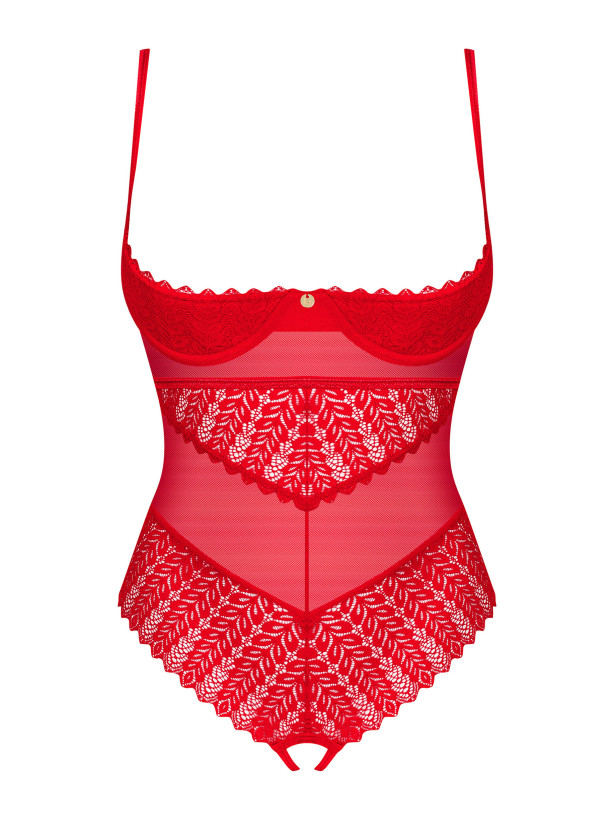 Red Teddy Obsessive Ingridia — Cupless