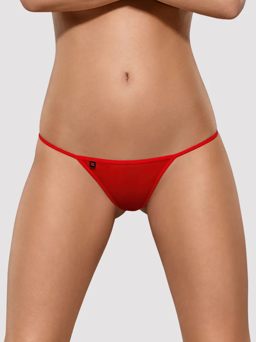 Red White Black Thong Obsessive Luiza — Lace