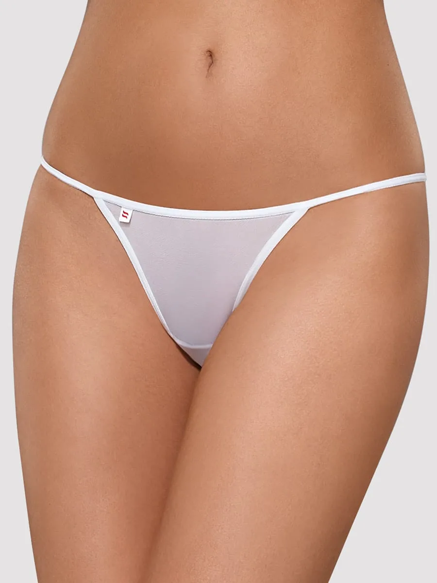 Red White Black Thong Obsessive Luiza — Lace