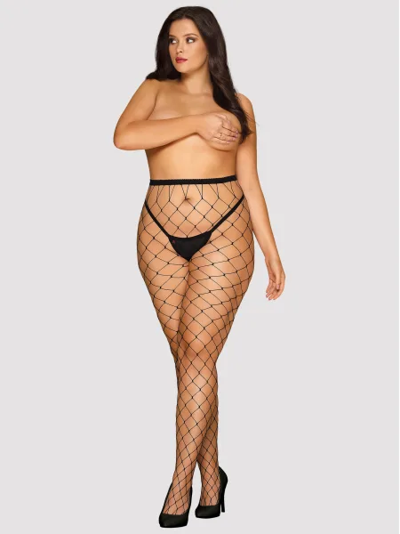 Obsessive S812 Netzstrumpfhose: Pikante, großmaschige Strumpfhose für gewagte Looks