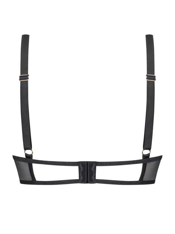 Black Floral Bra Obsessive Exquisite Vila Blanes — Underwired Mesh Lingerie