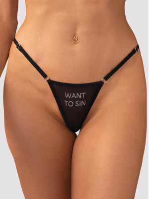 Black Thong Obsessive Violami Sin — Zircon
