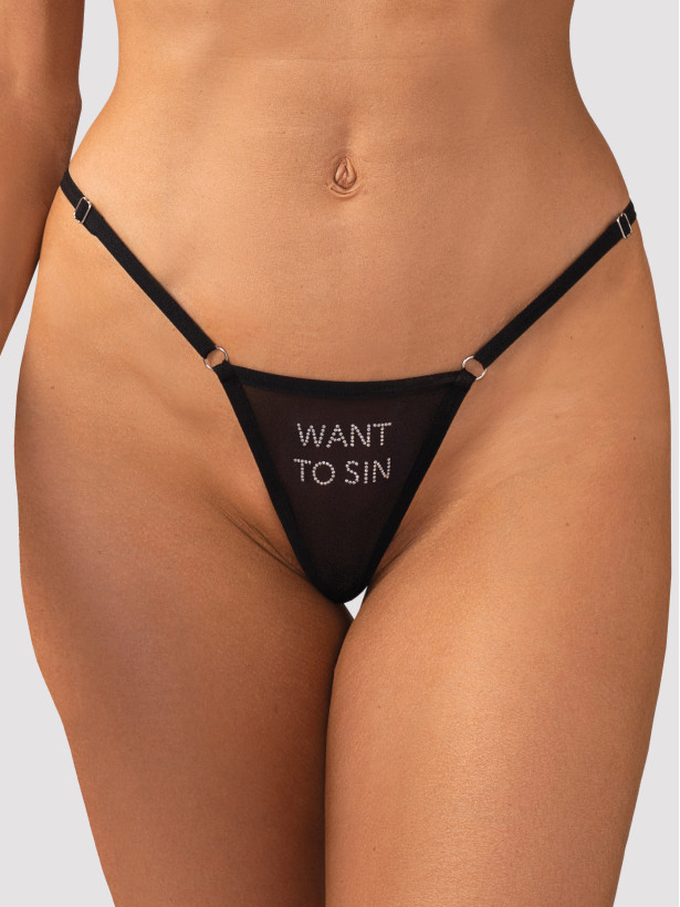 Black Thong Obsessive Violami Sin — Zircon