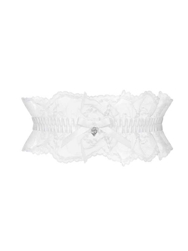 White Lace Bridal Garter Obsessive Weddya