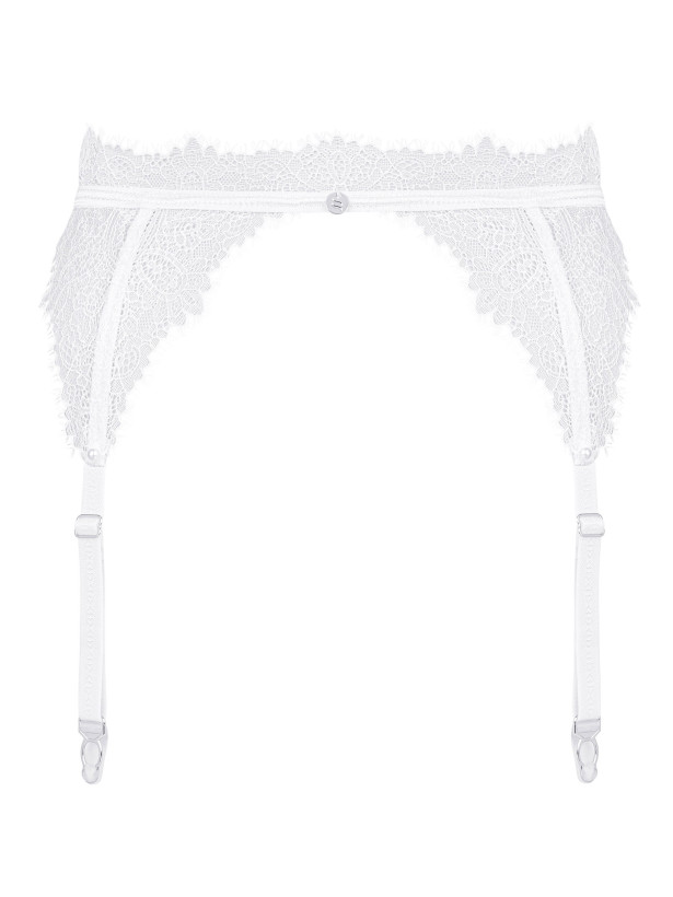 White Garter Belt Obsessive Bianelle — Lace Trim