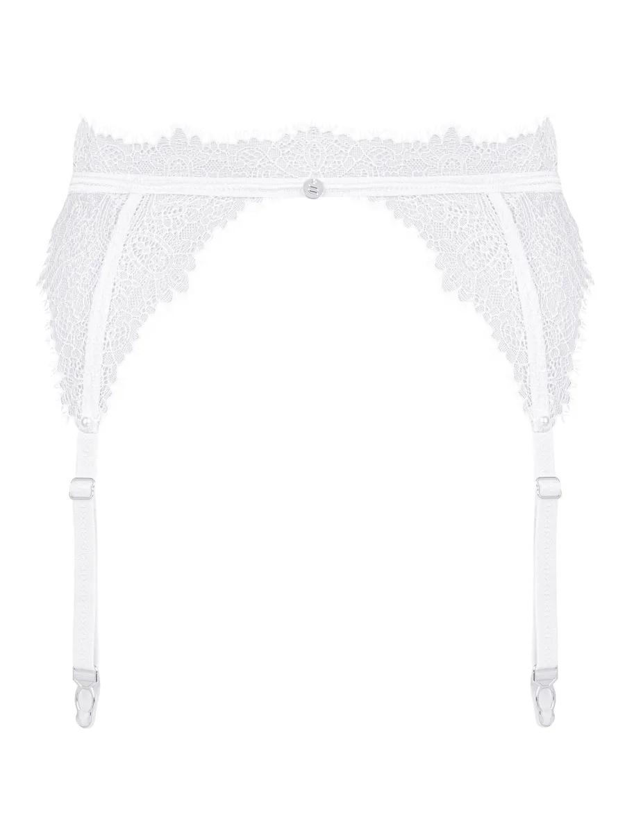 White Garter Belt Obsessive Bianelle — Lace Trim