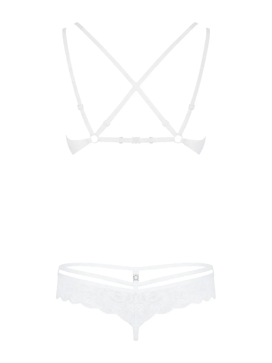 White Lace Set Obsessive 860-SET-2 — Underwired Bra