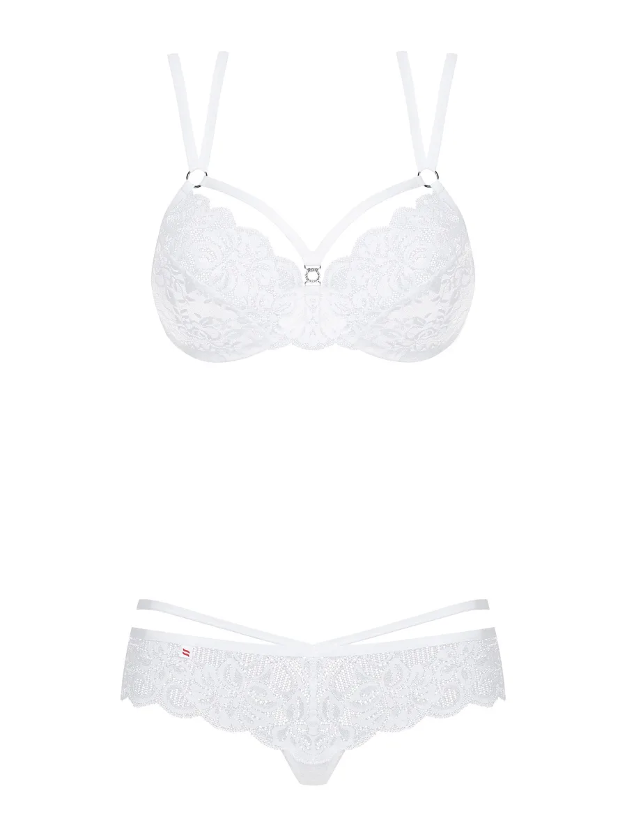 White Lace Set Obsessive 860-SET-2 — Underwired Bra